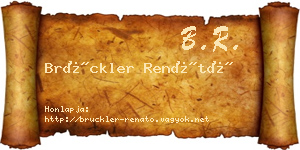 Brückler Renátó névjegykártya